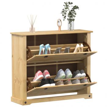 ARDEBO.de - Schuhschrank Corona 99x32x85 cm Massivholz Kiefer