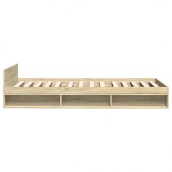 Bettgestell mit Schublade Sonoma-Eiche 75x190 cm Holzwerkstoff