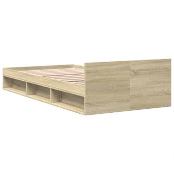 Bettgestell mit Schublade Sonoma-Eiche 75x190 cm Holzwerkstoff