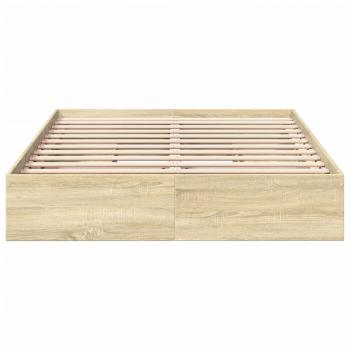 Bettgestell mit Schubladen Sonoma-Eiche 150x200cm Holzwerkstoff