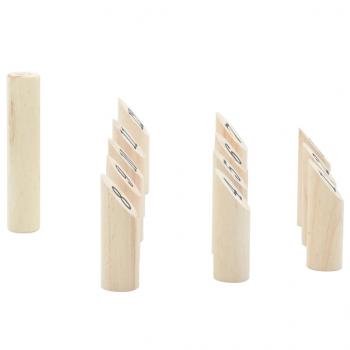 13-tlg. Kubb-Spielset mit Tragetasche Massivholz Kiefer