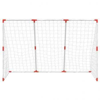 Fußballtor für Kinder mit Bällen 2-in-1 Weiß 184x64x124 cm