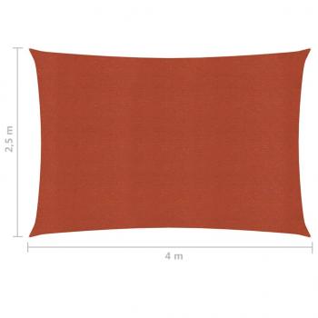 Sonnensegel 160 g/m² Terracotta-Rot 2,5x4 m HDPE