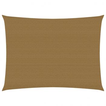 ARDEBO.de - Sonnensegel 160 g/m² Taupe 2x3,5 m HDPE