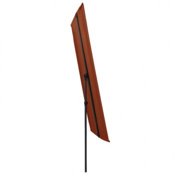 Sonnenschirm mit Aluminium-Mast 2x1,5 m Terracotta-Rot 