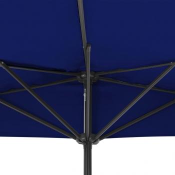 Balkon-Sonnenschirm Alu-Mast Blau 300x155x223cm Halbrund