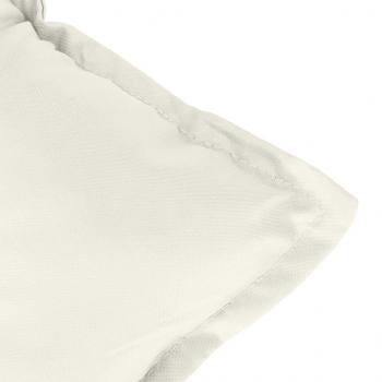 Niedriglehner-Auflagen 6 Stk. Melange Creme 100x50x7 cm Stoff