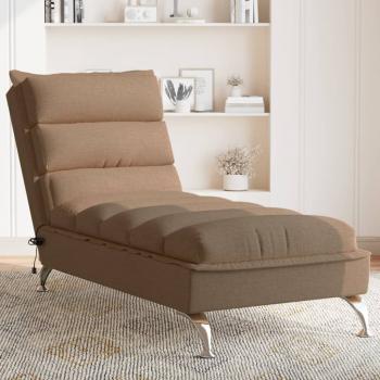 ARDEBO.de - Massage-Chaiselongue mit Kissen Braun Stoff