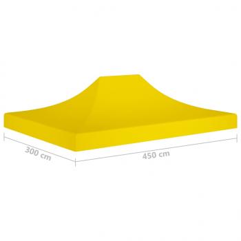 Partyzelt-Dach 4,5x3 m Gelb 270 g/m²