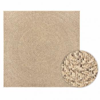 Teppich ZIZUR 200x200 cm Jute-Optik Indoor und Outdoor