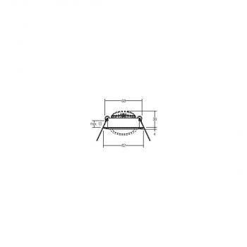 Brumberg BB03 LED-Einbaustrahlerset, schaltbar, 6 W, 230 V,, 630 lm, 3.000 K, strukturschwarz (38363183)