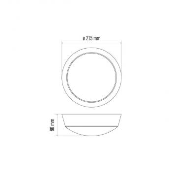 EMOS 1539072240 LED Wandleuchte mit Bewegungsmelder, rund. 14W, 1100lm, 4000K, schwarz/weiß