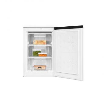 Exquisit GS111-040E weiß Stand Gefrierschrank, 55 cm breit, 85 L, 1 Fach Klapptür und 2 Fächer mit Schublade, weiß