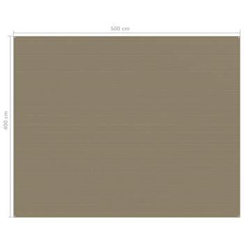 Zeltteppich 400x500 cm Taupe