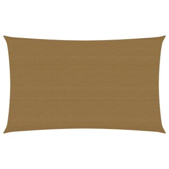 ARDEBO.de - Sonnensegel 160 g/m² Taupe 2x5 m HDPE 