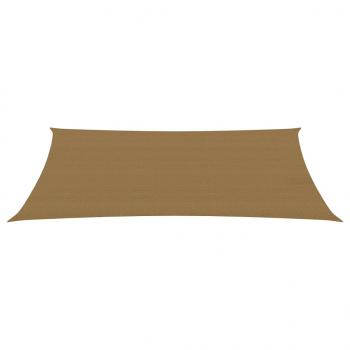 Sonnensegel 160 g/m² Taupe 2x5 m HDPE 