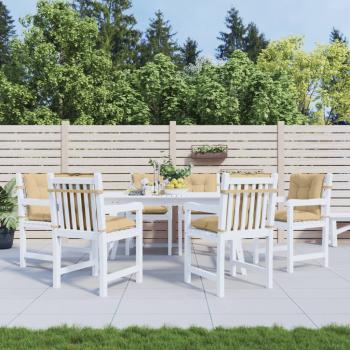 Niedriglehner-Auflagen 6 Stk. Melange Beige 100x50x7 cm Stoff