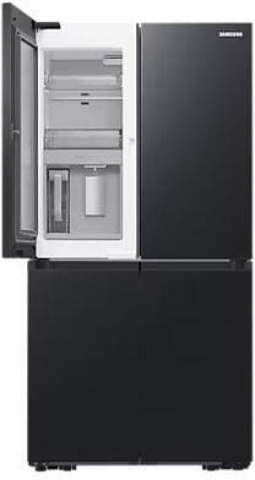 Samsung RF65DG960EB1EF Stand Side-by-Side Kombination 4-Türen French Door, 91,2 cm breit, 636 L, NoFrost+, WiFi, Beverage Center mit Dual Water Dispenser, Dual Ice Maker, Festwasseranschluss, Premium Black Steel