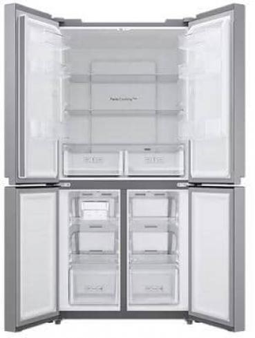 Samsung RF48A400EM9/EG Stand Side-by-Side Kombination French Door, 83,3 cm breit, 488 L, NoFrost+, Precise Cooling, Twin Cooling Plus, Schnellkühlen und Schnellgefrieren, Edelstahl- Look