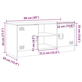 TV-Schrank Anthrazit 99x39x44 cm Stahl