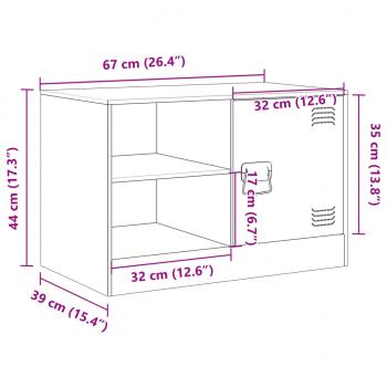 TV-Schrank Schwarz 67x39x44 cm Stahl