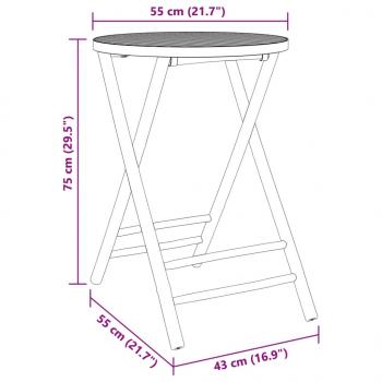 3-tlg. Bistro-Set Bambus