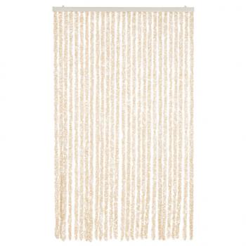 Fliegenvorhang Beige und Weiß 118x220 cm Chenille