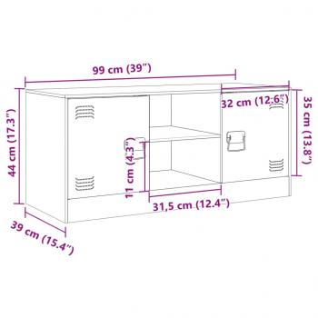 TV-Schrank Rosa 99x39x44 cm Stahl