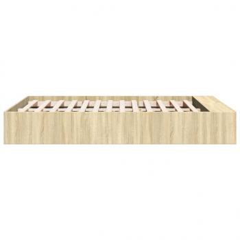 Bettgestell Sonoma-Eiche 140x190 cm Holzwerkstoff