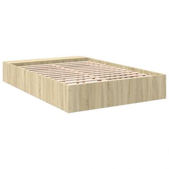 Bettgestell Sonoma-Eiche 140x190 cm Holzwerkstoff