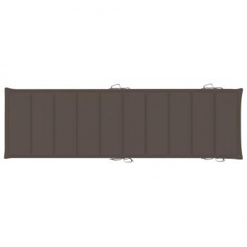 Sonnenliegen-Auflage Taupe 186x58x3 cm Oxford-Gewebe