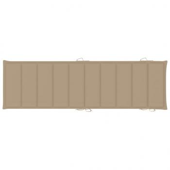 Sonnenliegen-Auflage Beige 186x58x3 cm Oxford-Gewebe