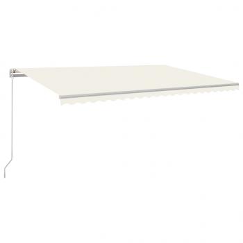 Markise Manuell Einziehbar mit LED 500x350 cm Creme