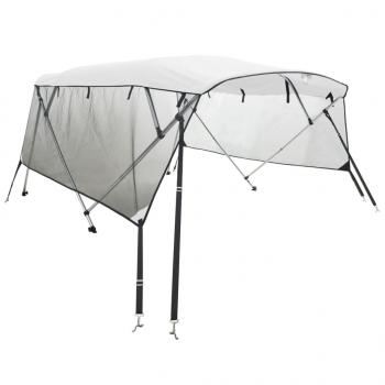 4-Bow Bimini-Top mit Mesh-Seitenteilen 243x(185-198)x137 cm