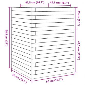 Pflanzkübel 50x50x68,5 cm Massivholz Douglasie