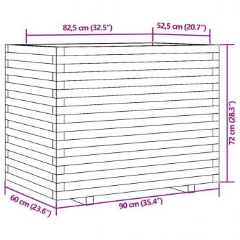 Pflanzkübel 90x60x72 cm Massivholz Douglasie