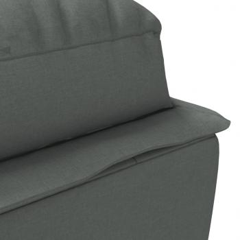 Chaiselongue mit Kissen Dunkelgrau Stoff