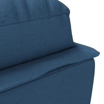 Massage-Chaiselongue mit Kissen Blau Stoff