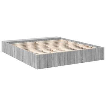 Bettgestell Grau Sonoma 180x200 cm Holzwerkstoff