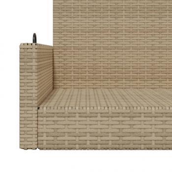 Hängebank Beige 119x56x48 cm Poly Rattan