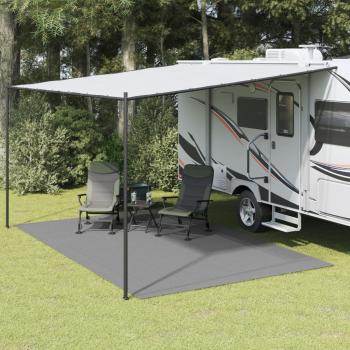 ARDEBO.de - Campingteppich Hellgrau 5x3 m