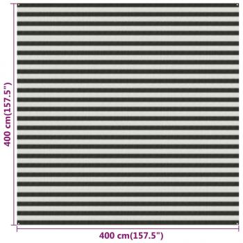 Zeltteppich Anthrazit und Weiß 400x400 cm HDPE
