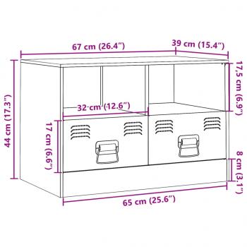 TV-Schrank Rosa 67x39x44 cm Stahl