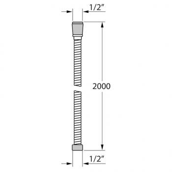 Tiger Flux Schlauch 200 cm Chrom