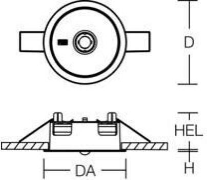 RZB Lucio 2 LED Sicherheitsleuchte Deckeneinbauleuchten, IP20 , on/off, weiß (672526.002)