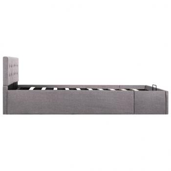 Stauraumbett Hydraulisch Taupe Stoff 120×200 cm 