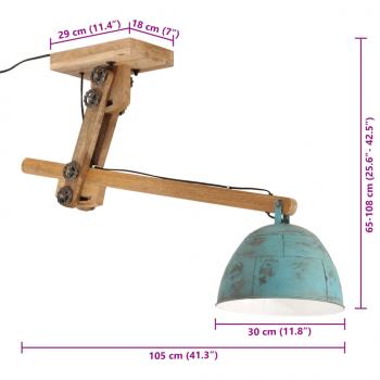 Deckenleuchte 25 W Blau 105x30x65-108 cm E27