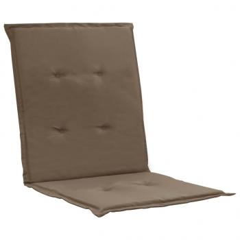 Gartenstuhlauflagen für Niedriglehner 4 Stk. Taupe 100x50x3 cm