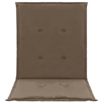 Gartenstuhlauflagen für Niedriglehner 4 Stk. Taupe 100x50x3 cm