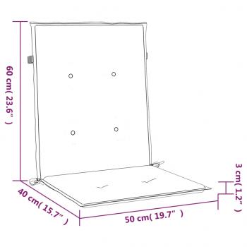 Gartenstuhlauflagen für Niedriglehner 4 Stk. Taupe 100x50x3 cm